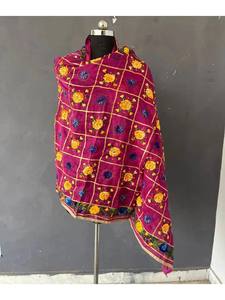 Coton Rajasthani Brodé Fait Main Dupatta Pour Femmes - Product Image 5