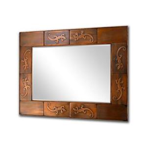 New Handcrafted Copper <b>Mirror</b> Frame with <b>Antique</b> Detailing and Stylish Design for Enhancing Bedroom and Living Room Decor - Product Image 1