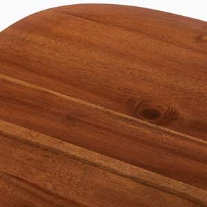 Mesa de Centro Moderna de Madera de Teca Sólida con Diseño de Tejido de Papel, Acabado Marrón Oscuro, para Uso en Interiores y Exteriores, en la Sala de Estar - Product Image 4