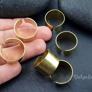 Raw Brass <b>Ring</b>, Brass Band <b>Ring</b>, Adjustable <b>Ring</b>, <b>Ring</b> <b>Blank</b>, <b>Ring</b> Base, Raw Brass Hoop, Loop Connector, Raw Brass Findings, - Product Image 1