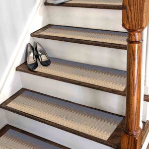 Alfombra Estampada Beige y Azul: Tonos Suaves, Diseño Navajo, Decoración Moderna, Alfombra de Pelo Suave - Product Image 2