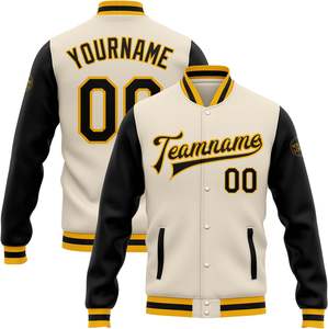 Vestes d'université personnalisées pour étudiants en laine et cuir PU avec logo brodé et nom d'équipe OEM - Product Image 1