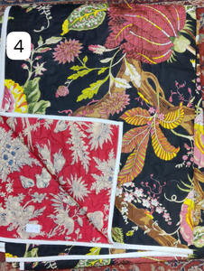 Edredones Kantha de retazos de algodón Reversible hechos a mano, elegantes soluciones de cama para todas las estaciones para una comodidad acogedora y una decoración elegante para el hogar - Product Image 4