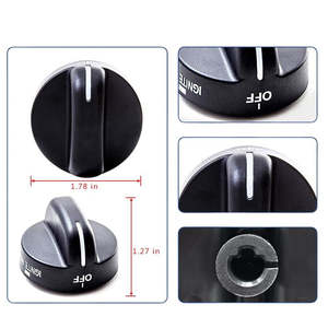 XPARTCO 8273103 ปุ่มปรับเตาแก๊สสีดำ อะไหล่ทดแทนสำหรับ WP8273103 - Product Image 3
