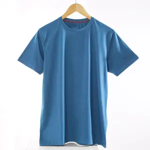 Vente en gros 100% coton biologique T-Shirt pour hommes qualité supérieure respirant tricoté tenue décontracté personnalisé à manches courtes motif solide - Product Image 1