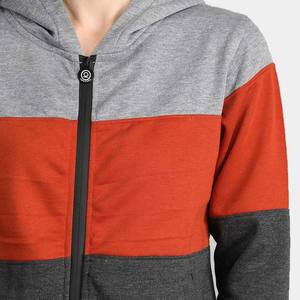 Conjunto de chándal con cremallera de bloque de Color de algodón 100% para mujer de la mejor calidad, ropa de calle de invierno transpirable, chándal con logotipo frontal, cierre 2 en 1 - Product Image 4