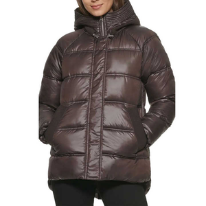 Professionnel sur mesure longue Bomber doudoune pour filles fermeture éclair complète fermeture éclair complète dames doudoune respirant coton remplissage - Product Image 1