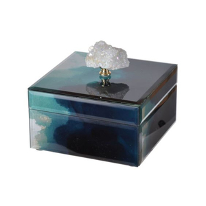 Handmade Jewelry Box in Resin with Grey Bone Inlay Finished Perfect for Elegant Necklace Ring and Bangle Storage Organization - Product Image 5