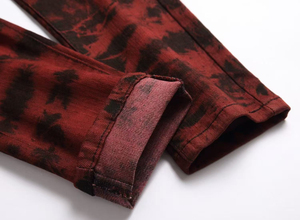 กางเกงยีนส์ของผู้ชายกางเกงยีนส์แบบลำลองทรงสลิมฟิตสไตล์สตรีท - Product Image 6