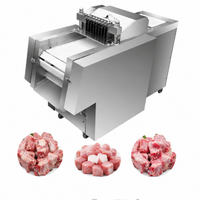 Machine à découper les os et la viande en cubes, haute efficacité, en acier inoxydable de qualité alimentaire, pour usage en restaurant, pour volailles, porc, poisson, bœuf, poulet