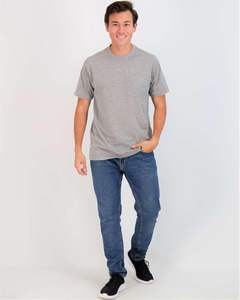 T-shirt de poche pour homme de qualité supérieure, tricot doux, toucher lisse, coupe confortable, port quotidien, extensible, léger, fluide, respirant, séchage rapide, 220g, uni - Product Image 5