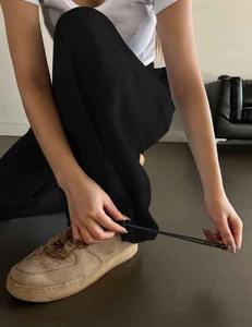 Mid Waist Women Elastic Waist Baggy Sweatpants Loose Fit <b>Thermal</b> Cotton Wide Leg Streetwear Casual Winter Trousers - Product Image 5
