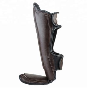 Espinilleras con Protección para Empeine y Pie, para MMA, Kickboxing, Muay Thai, Boxeo, Espinillera Especial de Muay Thai, Protector de Espinilla de Cuero Vacuno Auténtico - Product Image 3