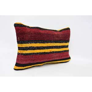 Multicolor Vintage & <b>Fluffy</b> Patterned Kilim Wool Pillow 16x24 Inch Luxury Accent Decorative Pillow for <b>Bedding</b> - Product Image 3