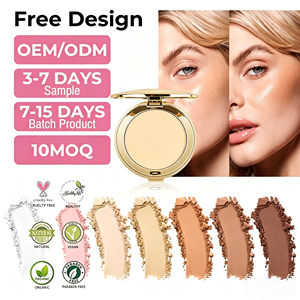 Palette <span class=keywords><strong>de</strong></span> poudre bronzante et <span class=keywords><strong>de</strong></span> contour vegan 9 couleurs, soyeuse et lisse, avec logo personnalisé, fini naturellement mat, pour le contour et la fixation du maquillage - Product Image 1