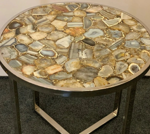 Sello de Ágata Pulida Artesanal, Decoración de Hogar de Lujo, Modelo de Flor Religiosa, Patrón de Resina, Color Personalizado, Alta Calidad, para Mesa - Product Image 1