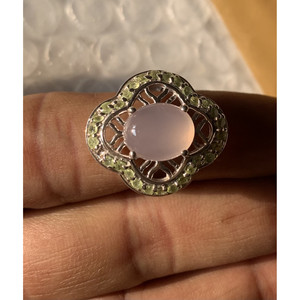 Women's Natural Rainbow Moonstone Iolite <b>Ring</b> in 925 Sterling <b>Silver</b> <b>Adjustable</b> Gemstone Inlay <b>Ring</b> for Gift From Shah Gems - Product Image 2