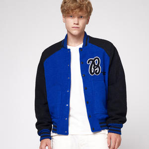 Chaqueta universitaria de lona de gran tamaño para hombre de lujo, gran oferta de la mejor calidad, decoración de patrón de estilo Letterman con cuello levantado para invierno - Product Image 1