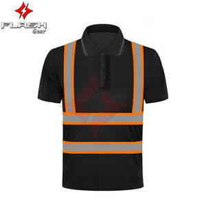 Polo de travail imperméable sur mesure, classe 1 ANSI, avec logo personnalisé, construction durable pour hommes - Product Image 2