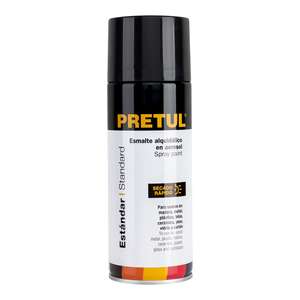 Peinture en aérosol Pretul noir mat 400 ml, revêtement liquide pour plastique et applications nautiques, finition aérosol, qualité standard, séchage rapide - Product Image 1