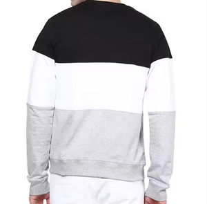 สเวตเชิ้ตผู้ชายทรงหลวมแขนยาวสำหรับใส่วิ่งจ๊อกกิ้งผ้าคอตตอนผสมสีแบบโอเวอร์ไซส์ดีไซน์ใหม่ - Product Image 2