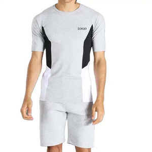 Taux raisonnable hommes t-shirt ensemble court dernier style respirant anti-rides durable trucs t-shirt ensemble court avec entièrement personnalisé - Product Image 1