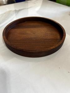 Bandeja redonda de madera para almacenamiento-Organización biodegradable para el hogar - Product Image 2