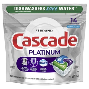 Cascade Platinum Action Pacs Detergente para Lavavajillas Aroma Fresco 14 Unidades Modelo 789630263 - Product Image 3