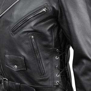 Men's Leather Jacket for Biker <b>Distressed</b> Genuine Lambskin <b>Top</b> Quality Material Wholesale Price Causal Leather Jackets - Product Image 4