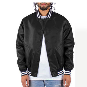 Blouson Bomber Homme Slim Matelassé de Haute Qualité, Hiver, Tendance, Respirant, Séchage Rapide, Décoration Broderie Toile, Style Urbain - Product Image 1