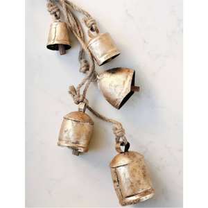 Campanas Náuticas de Latón con Acabado Dorado y Cuerda Resistente para Decoración Navideña del Hogar - Product Image 2