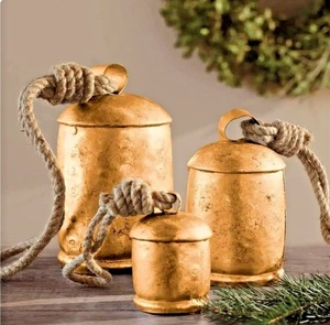 Cultural brass <b>cow</b> <b>bells</b> for home sanctity festival offerings or vintage spiritual Indian decor in modern settings - Product Image 6