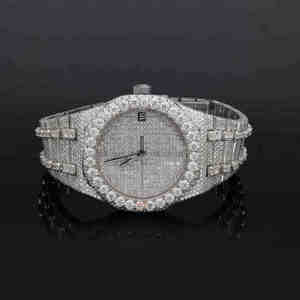 Relojes de Pulsera de Lujo para Hombre de Alta Calidad, Completamente Adornados con Diamantes, Movimiento Mecánico, Cristal, Resistentes al Agua 20 BAR, Acero Inoxidable - Product Image 1