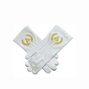 Último diseño 2024 Masonic Regalia-Masonic Caballeros Templarios PU guantes de cuero nuevos - Product Image 5