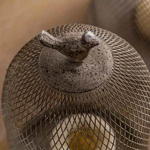 Lanterne à bougie en fil métallique de conception de cage finie en bronze pour l'artisanat de lanterne de sol décoratif intérieur et extérieur - Product Image 2