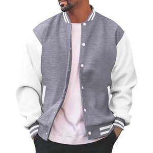 Veste universitaire pour hommes manches en cuir véritable et laine mélangée Letterman Boys College Varsity Jackets XS-5XL - Product Image 6