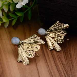 Pendientes de aro de latón bohemios a la moda para mujer, acero inoxidable y plata con diamantes, joyería de latón elegante - Product Image 5