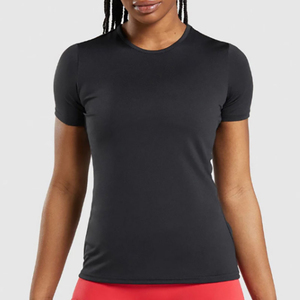 Alta calidad de gran tamaño 220 Gsm algodón peinado pesado 100% camiseta logotipo personalizado mujeres gota hombro manga corta Camisetas - Product Image 6