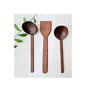 Ensemble d'ustensiles de cuisine en bois d'acacia de fantaisie exquis outils de salade maintenus avec cuillère à spatule - Product Image 6