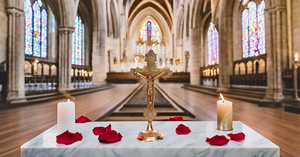 Regalos Religiosos, Cruz de Cristo de Latón Pulido, Crucifijo, Estatua de Latón del Señor Jesús en la Cruz, Decoración del Hogar - Product Image 5
