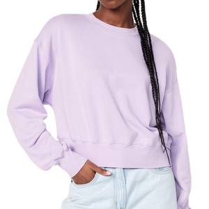 เสื้อสเวตเตอร์แขนยาวของผู้หญิงเสื้อครอปคอปกเสื้อแบบสวมหัวเสื้อทรงหลวมเปิดไหล่สำหรับฤดูใบไม้ผลิและฤดูหนาว - Product Image 1