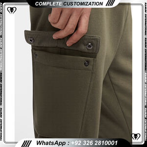 Proveedor de fábrica Hombres Athletic Bottoms Slim Fit Logotipo personalizado Cintura elástica Jogging Pantalones Joggers con paneles - Product Image 3