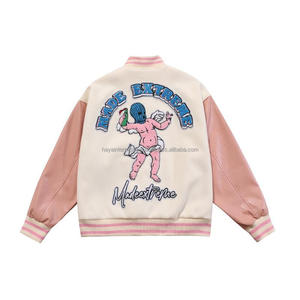 Chaquetas de Béisbol de Cuero para Hombre, Estilo Urbano, Fabricantes OEM, Casuales, 100% Lana, Bordado Chenille, Estilo Universitario, Personalizadas, Frente con Cierre - Product Image 6