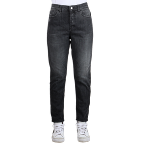 กางเกงยีนส์สำหรับผู้หญิงทำจากผ้าเดนิมสีดำสำหรับเด็กผู้ชายกางเกงยีนส์สุดเท่กางเกงยีนส์ขาดบนเข่า98% ผ้าฝ้าย2% - Product Image 1