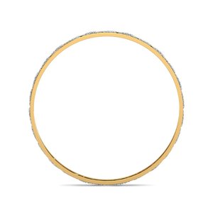 AJRETAIL กำไลข้อมือทองคำแท้สีเหลืองธรรมชาติ 1.35 กะรัต ประดับเพชร 1.35 กะรัต รับรองโดย IGI ทองคำบริสุทธิ์ 14K/18K/22K ของขวัญสำหรับทุกเพศ - Product Image 2