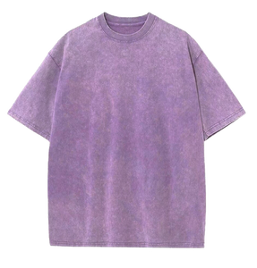 Stone Hombres Mujeres Camiseta desgastada camiseta DTG Imprimir Oversize Negro Personalizado Vintage Acid Wash camiseta - Product Image 4