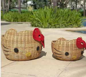 Panier de rangement rectangulaire tissé créatif avec design pliable, capacité de 10 à 20 L, multifonctionnel pour enfants - Product Image 2