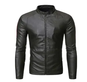 Best Selling Men's <b>Biker</b> Style Sheep Skin <b>Leather</b> <b>Jacket</b> Lightweight down Material Various Colors for Outdoor Use - Product Image 1