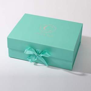 Luxury Varnishing Coated Folding Gift Packaging Set Foil Luxury Cosmetic Paper Boxes Glossy Lamination Matt Lamination Ribbon - Product Image 3