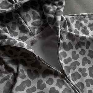 Sudadera con Capucha Personalizada de Alta Calidad, 100% Algodón, 400 g/m², Estampado Gráfico de Leopardo y Guepardo, con Cremallera, para Hombre - Product Image 2